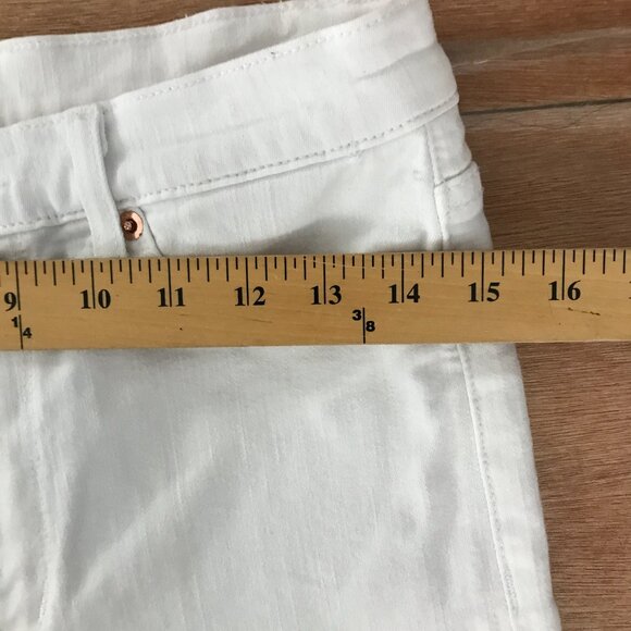 Hudson High Rise Barbara Ankle Super Skinny Jeans Women size 28 White Stretch - Picture 10 of 15